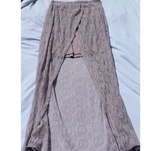 Open Front Maxi Skirt